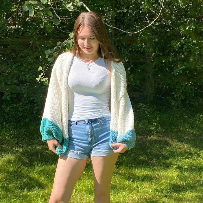 Dip It Low Cardi Digital Knitting Pattern