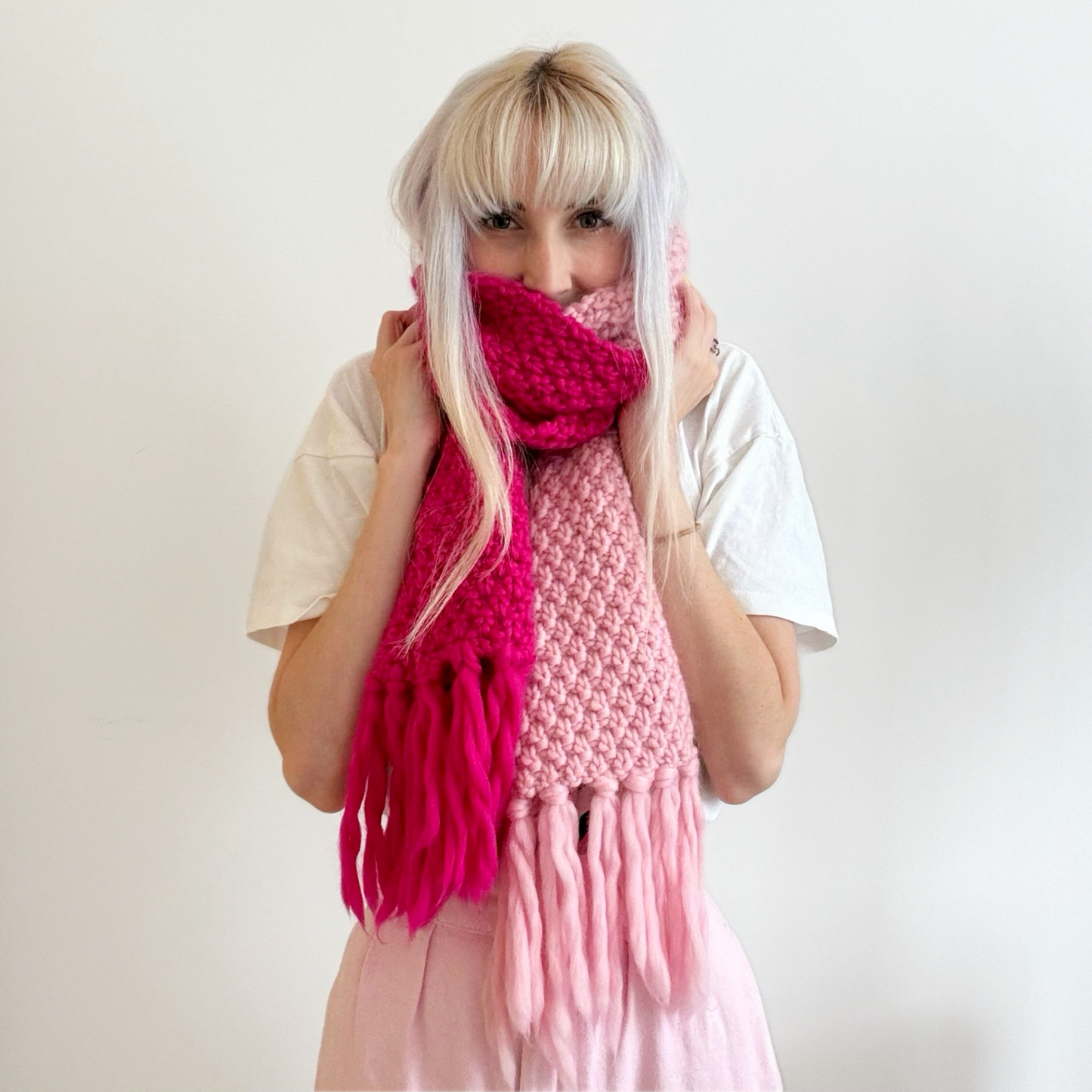 Bi-Colour Scarf Knitting Kit