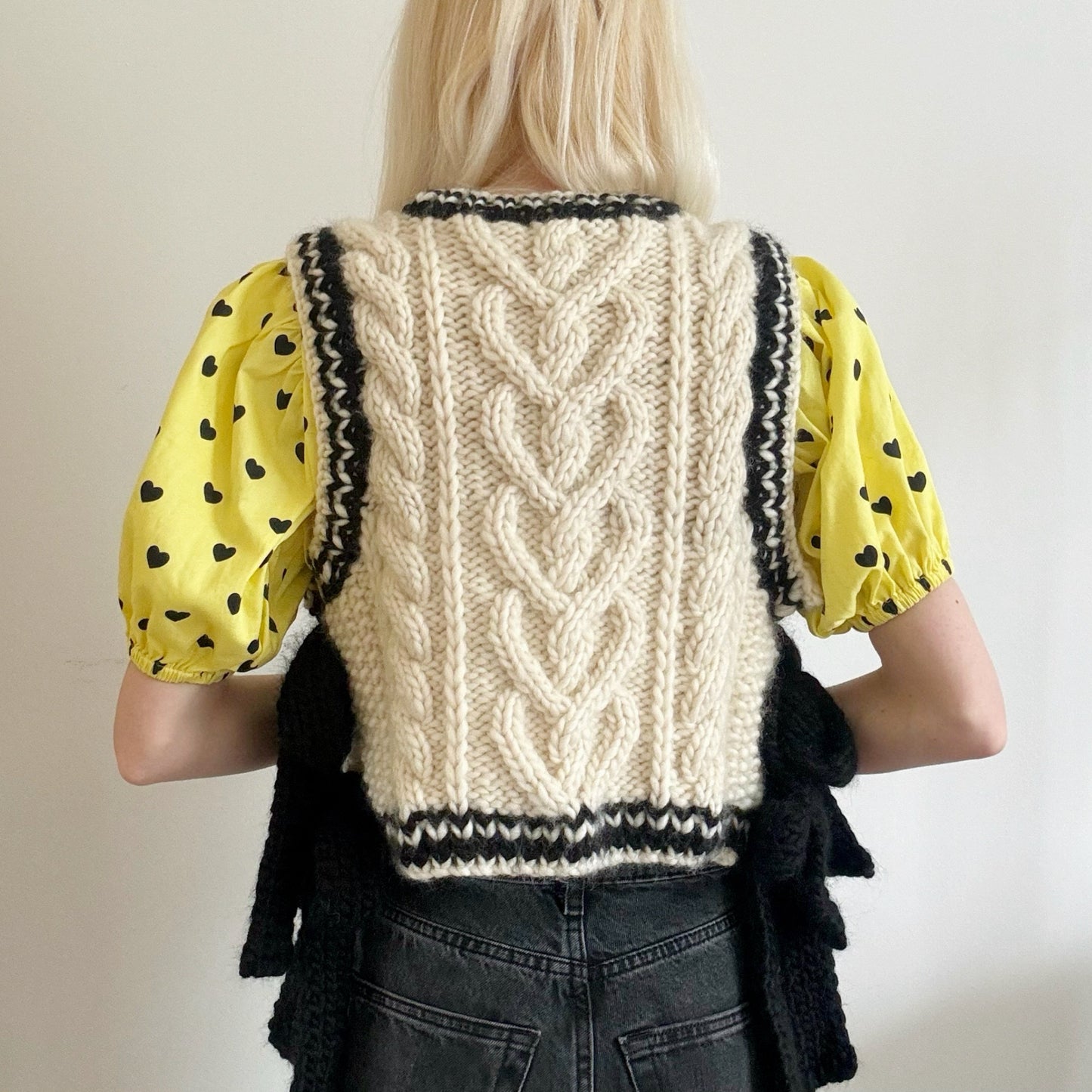 Bows & Braids Vest Digital Knitting Pattern