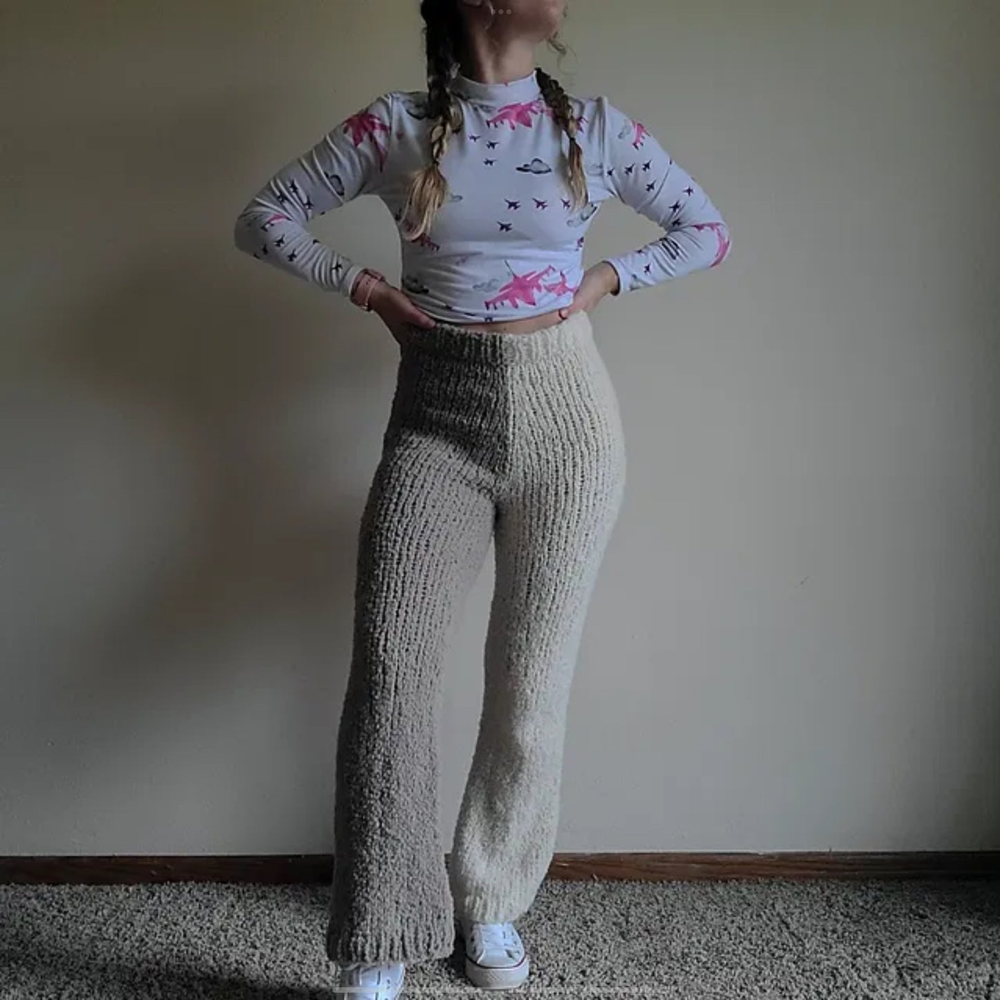 Bi-Colour Snuggle Trouser Digital Knitting Pattern