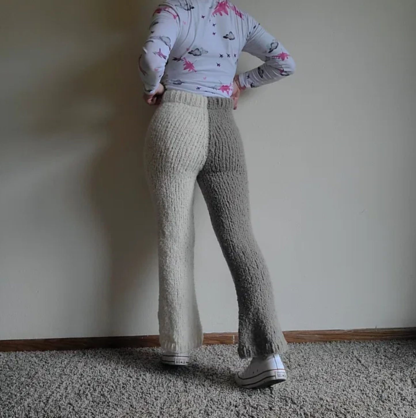 Bi-Colour Snuggle Trouser Digital Knitting Pattern