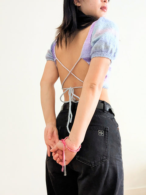 Crisscross Puff Top Digital Knitting Pattern
