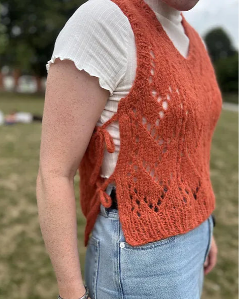 Lacy Days Vest Digital Knitting Pattern
