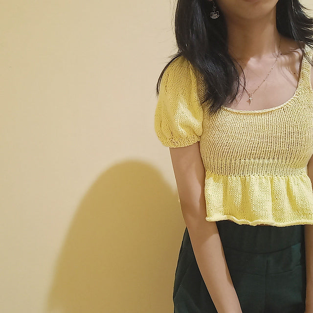 Cheap Frills Puff Tee Digital Knitting Pattern