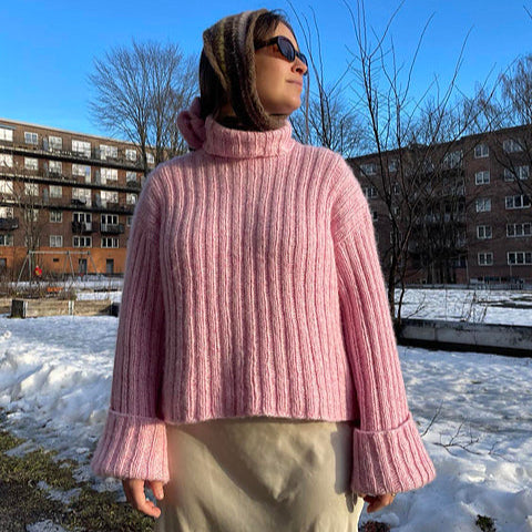 Rib 'n' Roll Sweater Digital Knitting Pattern
