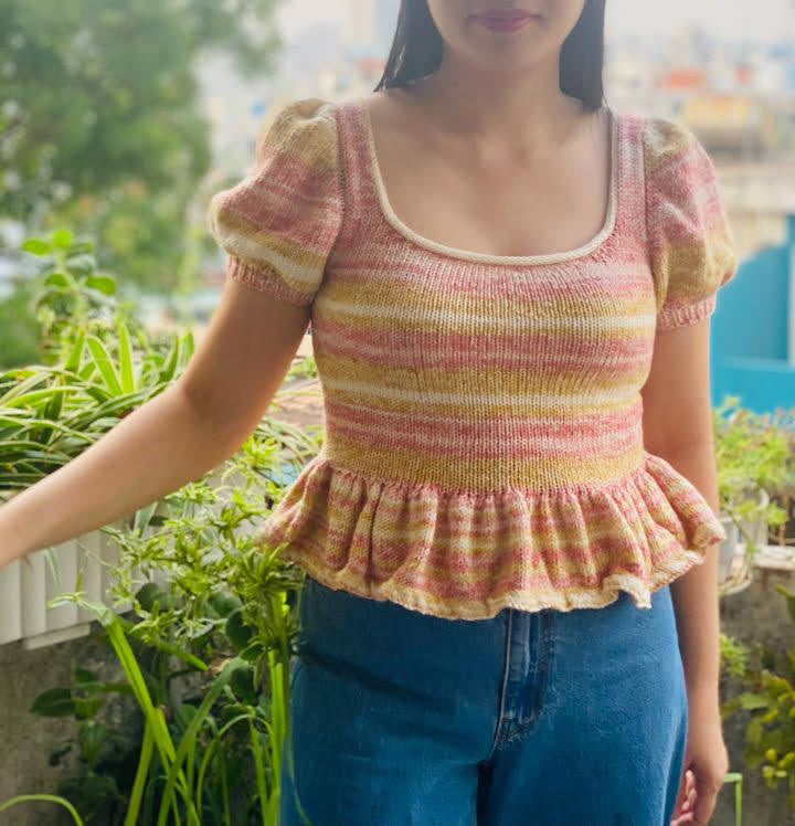 Cheap Frills Puff Tee Digital Knitting Pattern