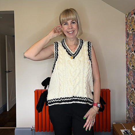 Bows & Braids Vest Digital Knitting Pattern