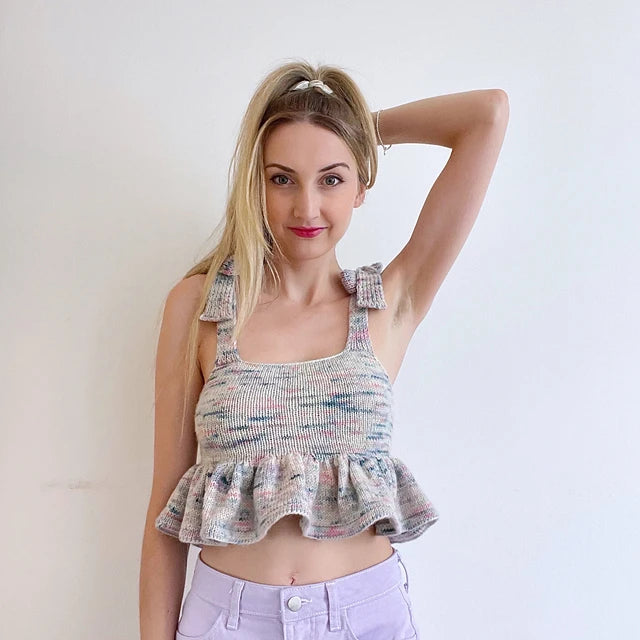 Cheap Frills Cami Digital Knitting Pattern