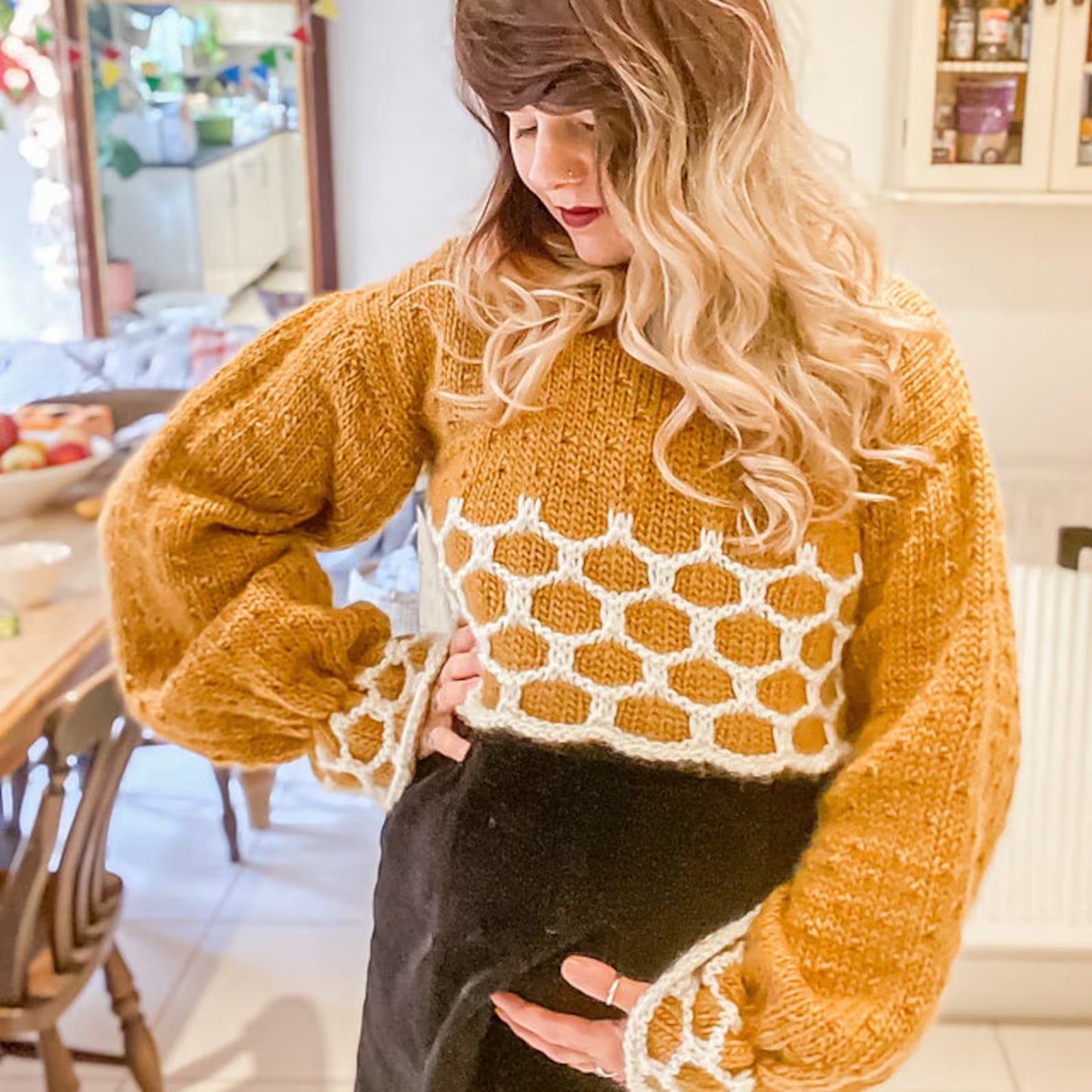 Sweet As Honey Sweater Digital Knitting Pattern