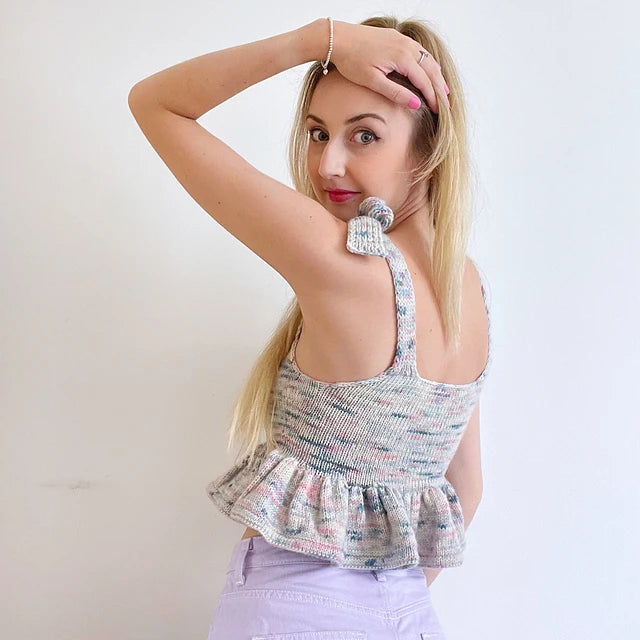 Cheap Frills Cami Digital Knitting Pattern