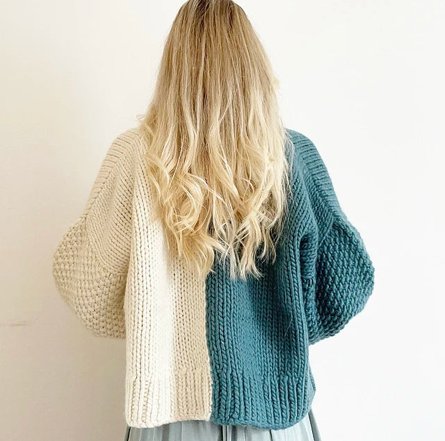 Bi-Colour Cardi Digital Knitting Kit