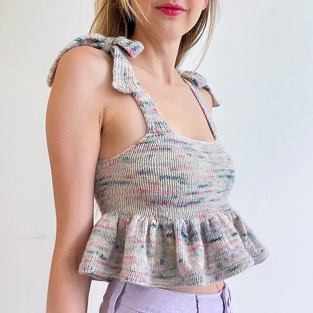 Cheap Frills Cami Digital Knitting Pattern