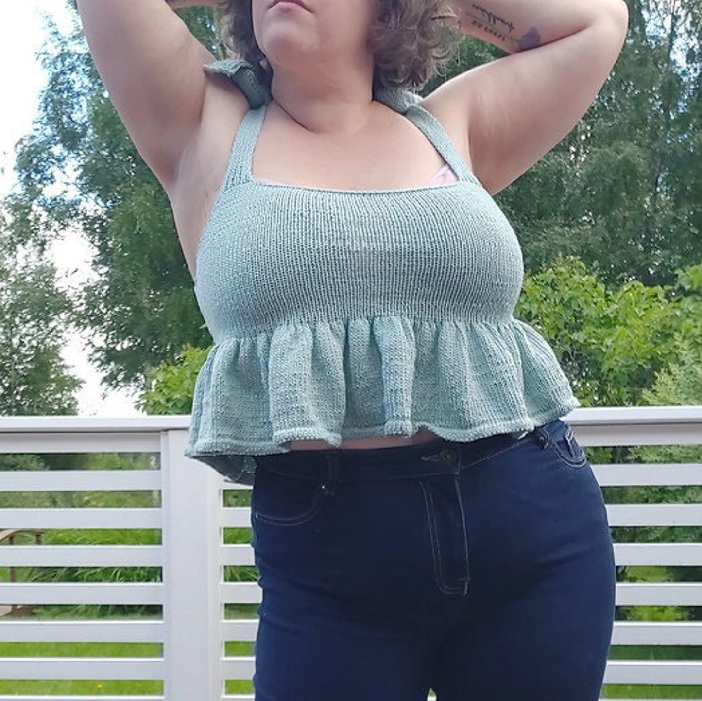 Cheap Frills Cami Digital Knitting Pattern