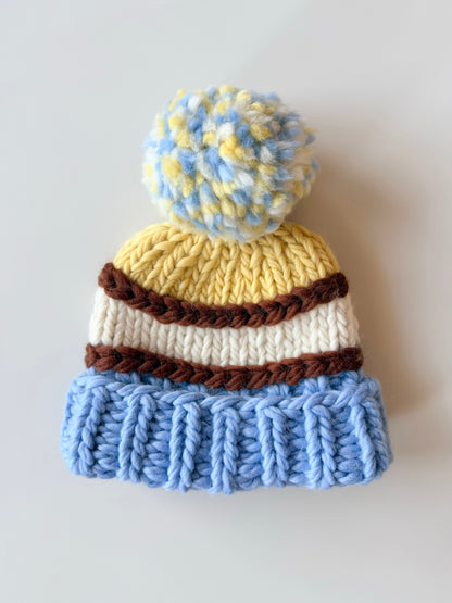 Stripe a Pose Beanie Blue