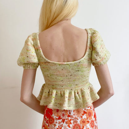 Cheap Frills Puff Tee Digital Knitting Pattern