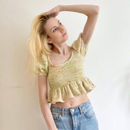 Cheap Frills Puff Tee Digital Knitting Pattern