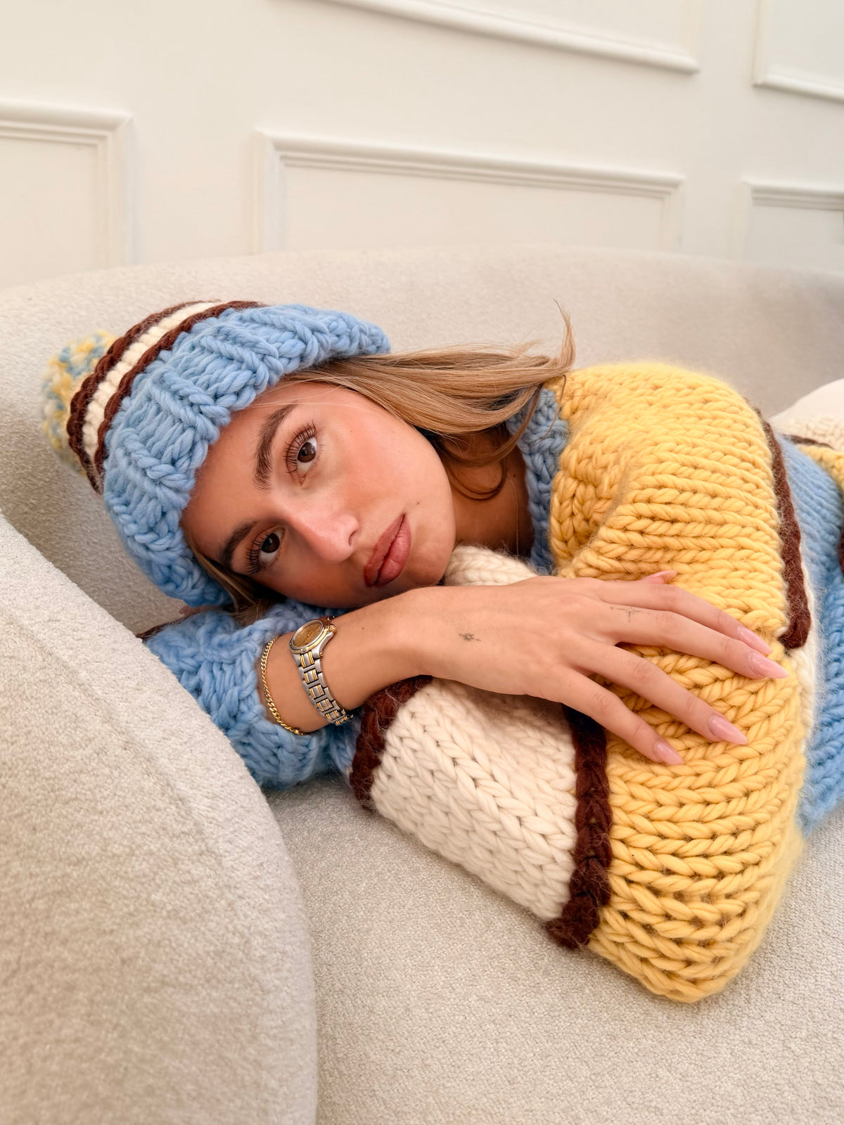 Stripe a Pose Beanie Blue
