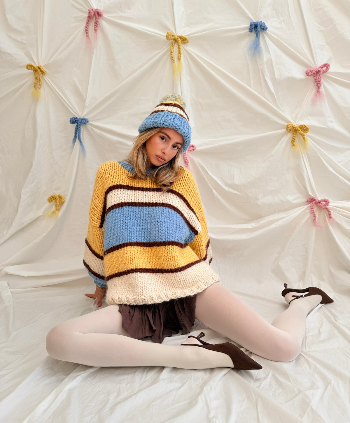Stripe a Pose Jumper Blue