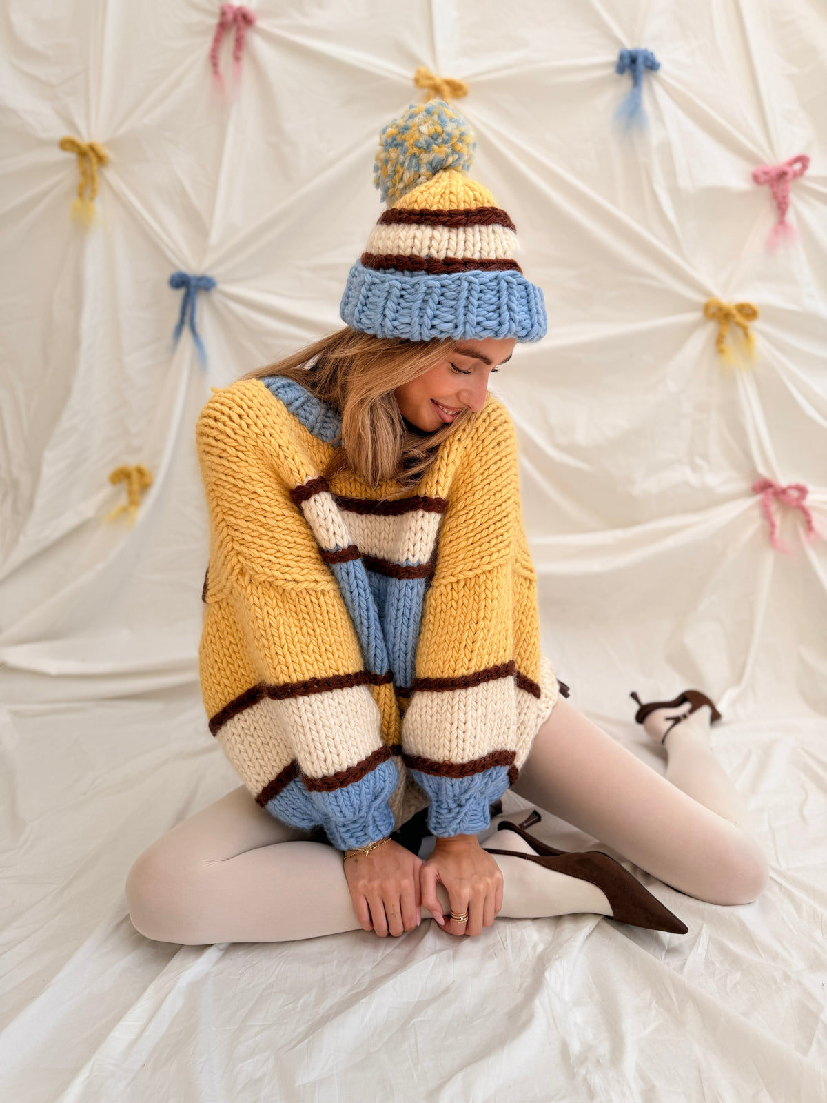 Stripe a Pose Beanie Blue