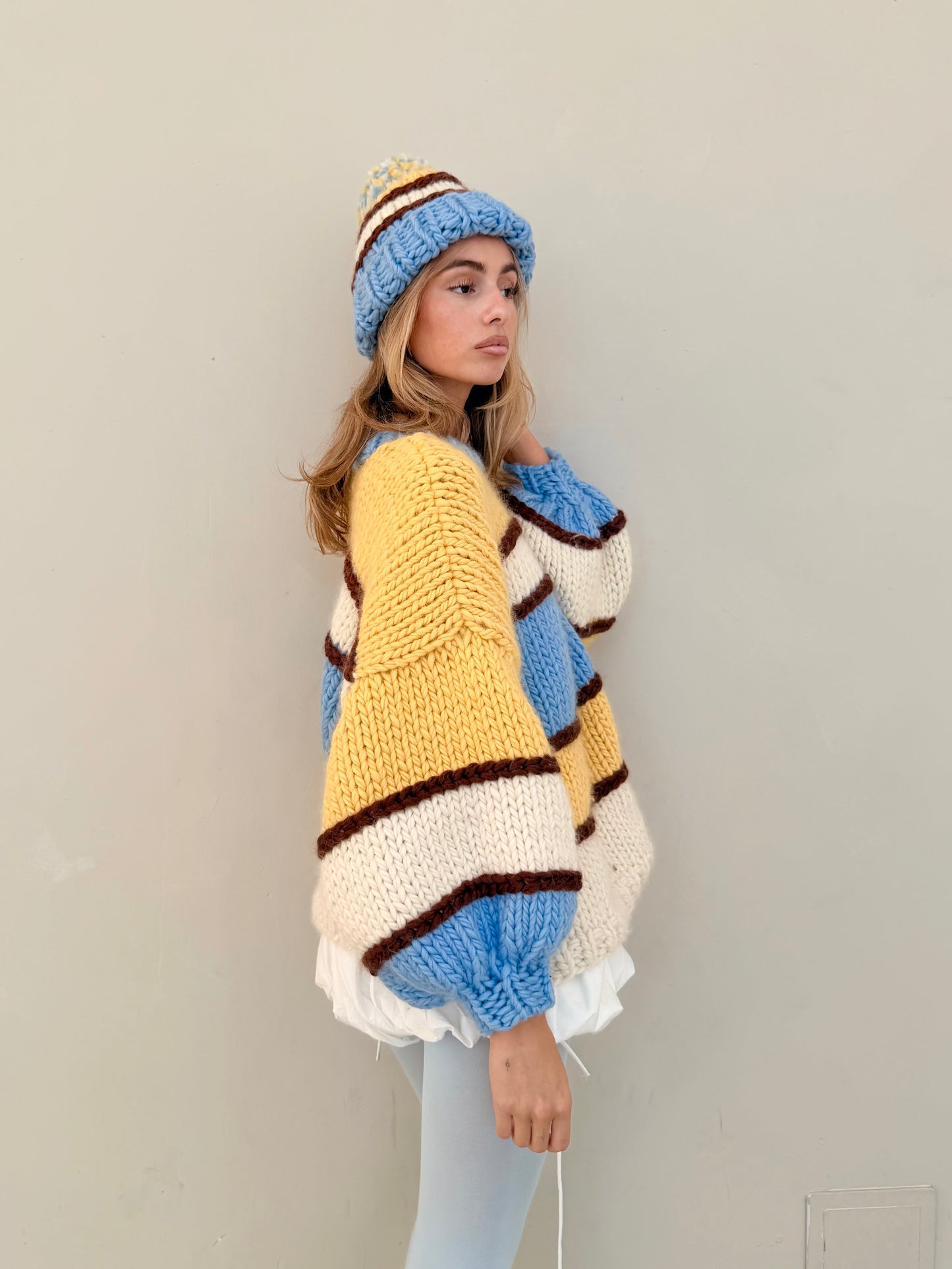 Stripe a Pose Jumper Blue
