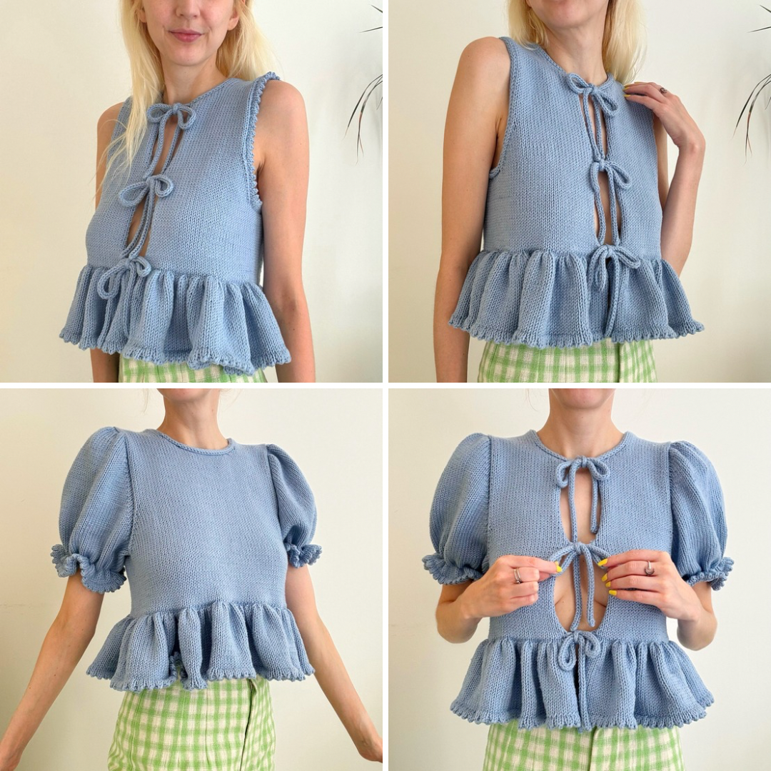 Frill Seeker Top Digital Knitting Pattern – Anxiousgirlknits