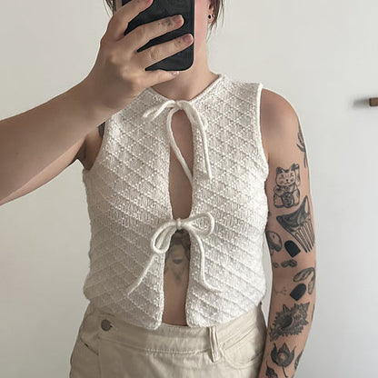 Diamond Tie Vest Digital Knitting Pattern