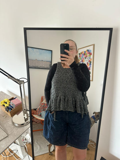 Spot On Frill Vest Digital Knitting Pattern