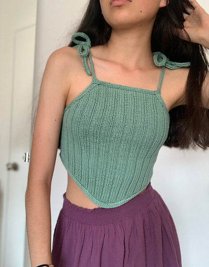 Hanky Halter Top Digital Knitting Pattern