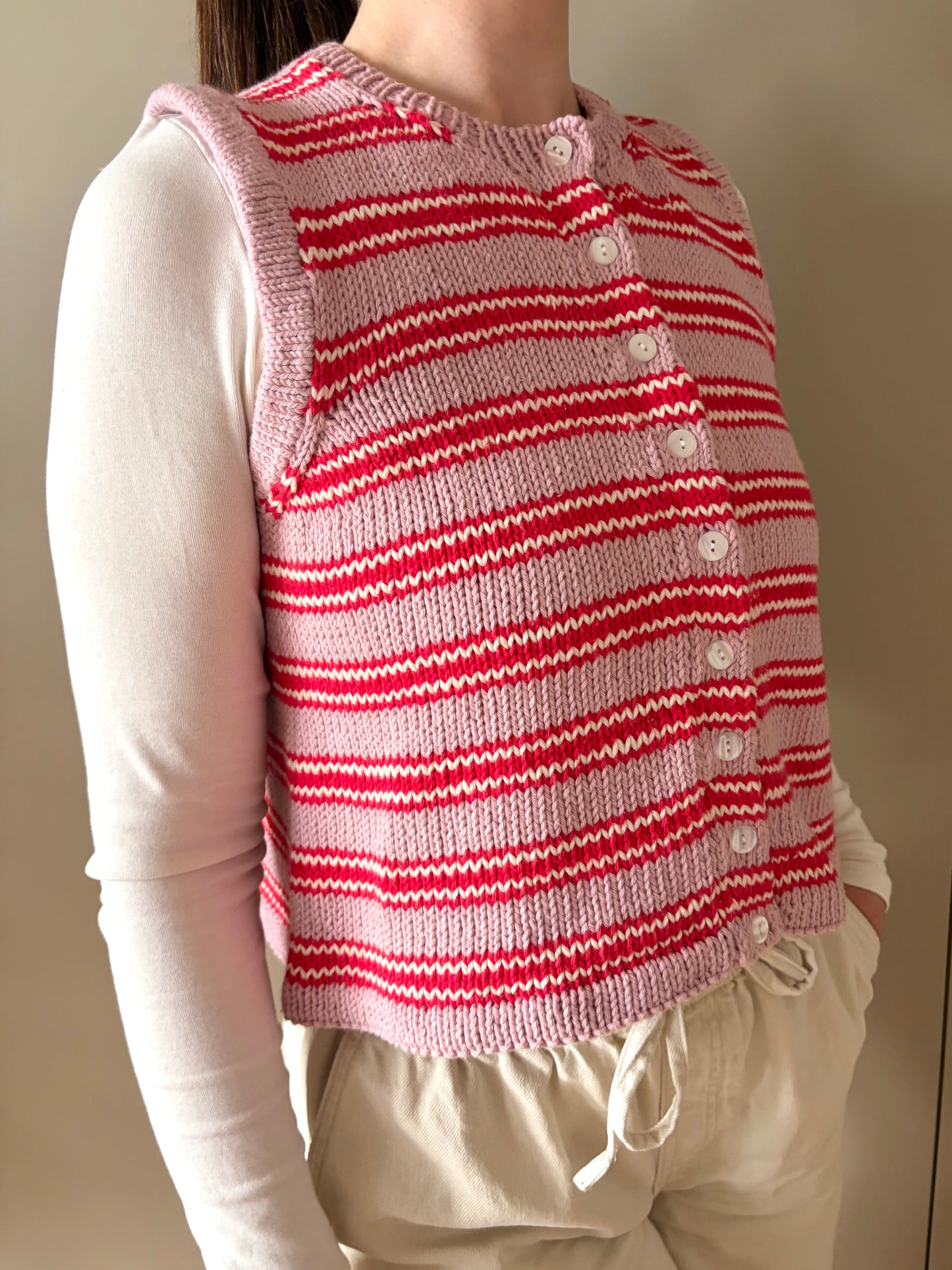 Button Me Up Vest Digital Knitting Pattern