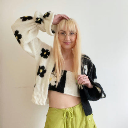 Oopsie Daisy Cardi Set Digital Knitting Pattern