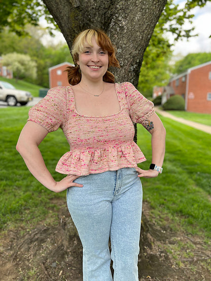 Cheap Frills Puff Tee Digital Knitting Pattern