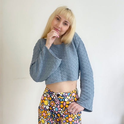 Diamond Tie Top Digital Knitting Pattern