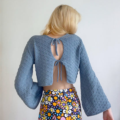 Diamond Tie Top Digital Knitting Pattern