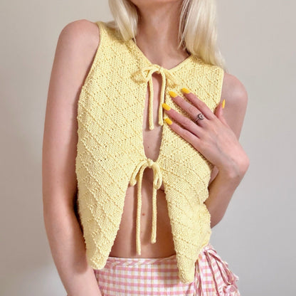 Diamond Tie Vest Digital Knitting Pattern