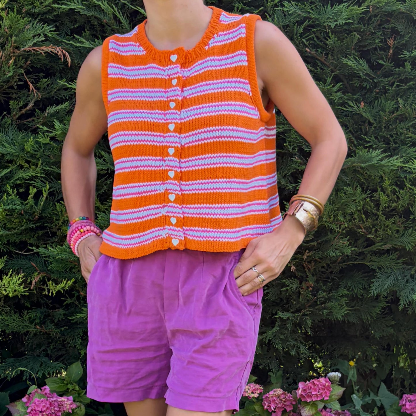 Button Me Up Vest Digital Knitting Pattern