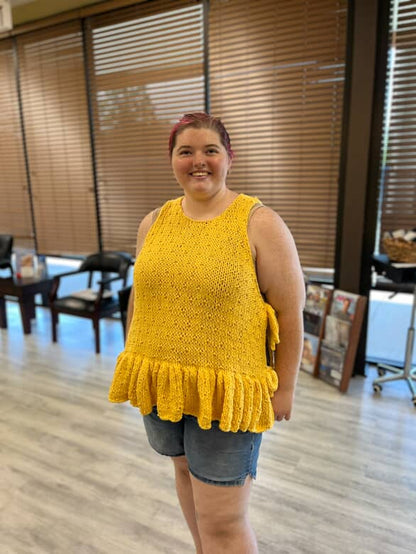 Spot On Frill Vest Digital Knitting Pattern