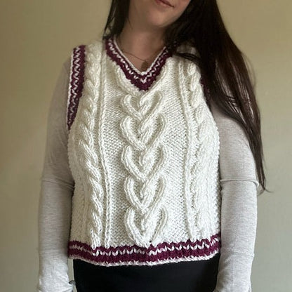 Bows & Braids Vest Digital Knitting Pattern