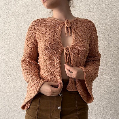 Diamond Tie Top Digital Knitting Pattern