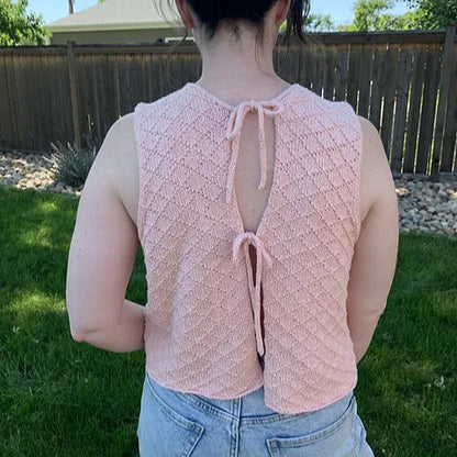 Diamond Tie Vest Digital Knitting Pattern
