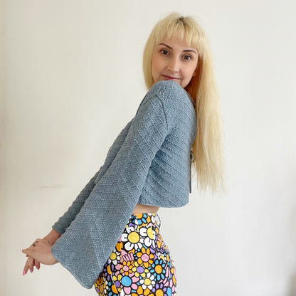 Diamond Tie Top Digital Knitting Pattern