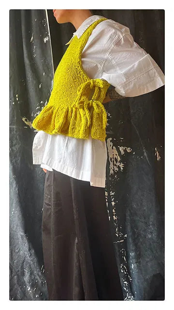 Spot On Frill Vest Digital Knitting Pattern