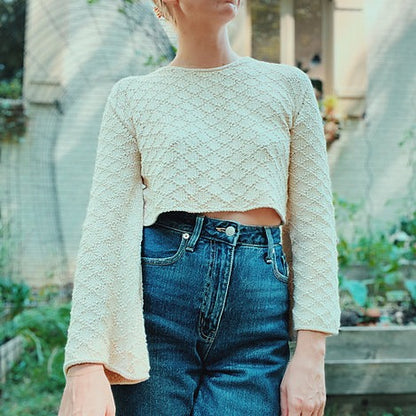 Diamond Tie Top Digital Knitting Pattern