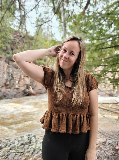 Cheap Frills Puff Tee Digital Knitting Pattern