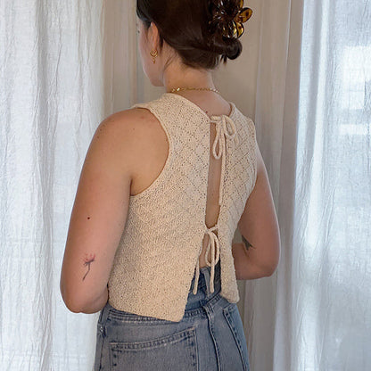 Diamond Tie Vest Digital Knitting Pattern