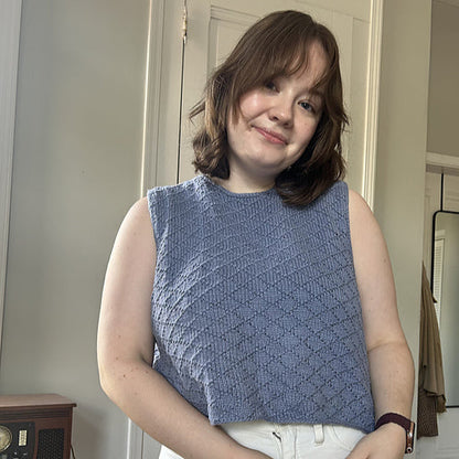 Diamond Tie Vest Digital Knitting Pattern