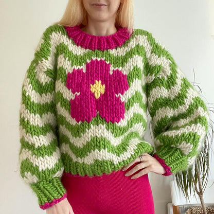 Wavy Daisy Sweater Digital Pattern