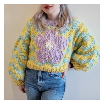 Wavy Daisy Sweater Digital Pattern