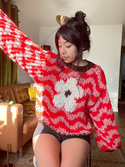 Wavy Daisy Sweater Digital Pattern