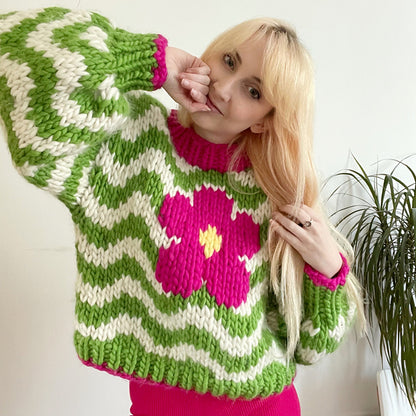 Wavy Daisy Sweater Digital Pattern