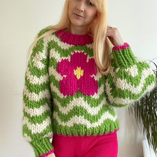 Wavy Daisy Sweater Digital Pattern